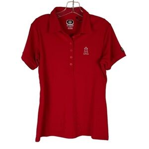 Los Angeles Angels Red Women's Lotus Polo